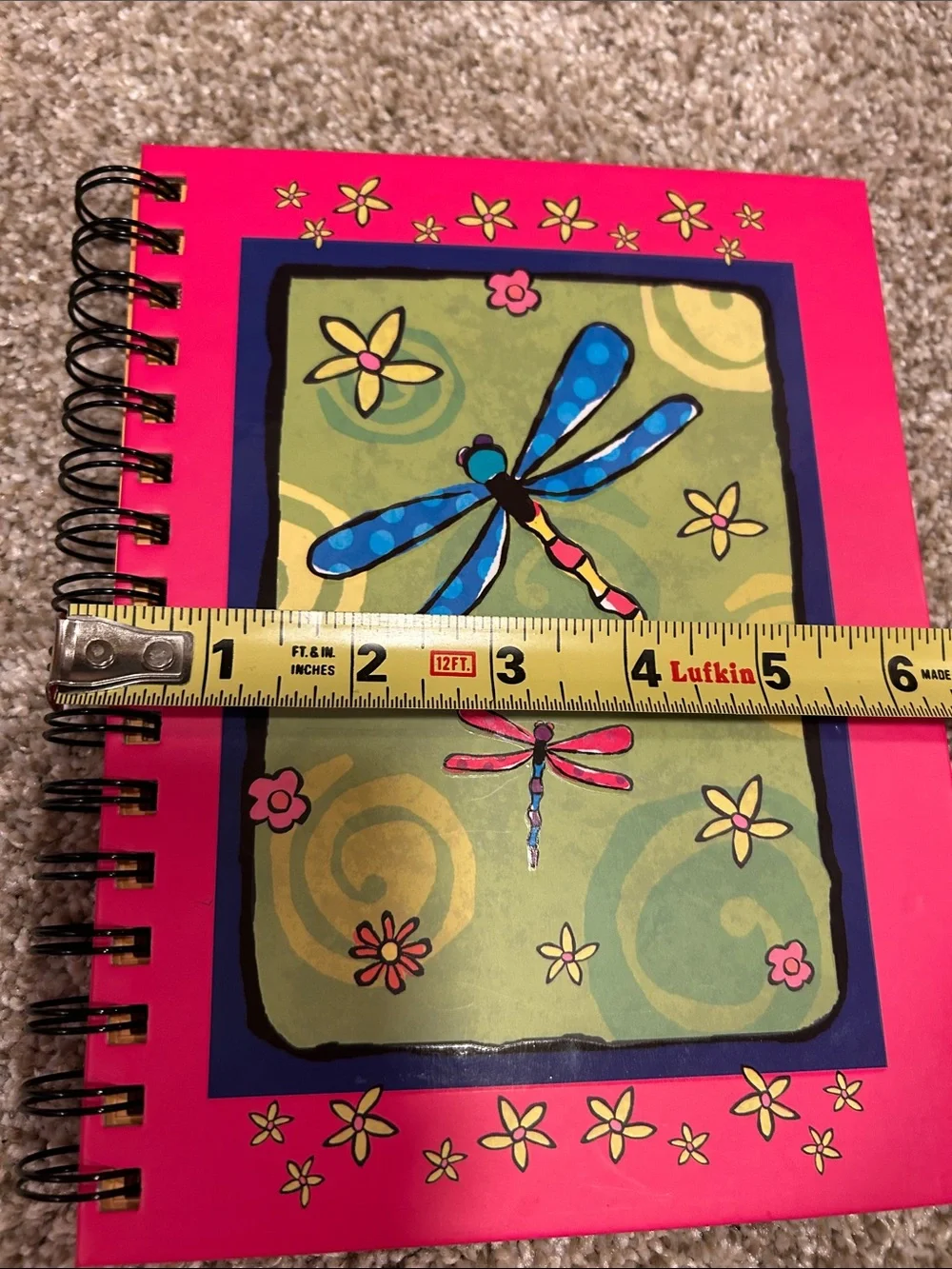 Vintage Children’s Dragonfly journal, sturdy spiral bound pages